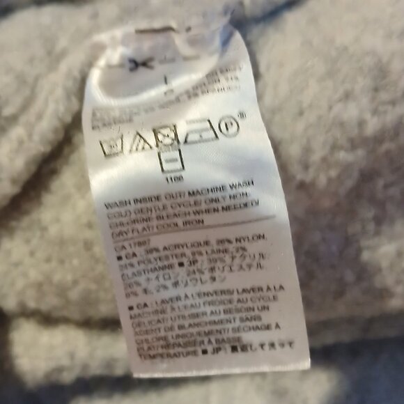 Banana Republic Factory Women's Textured Crew Neck Sweater SZ L  Gray GUC - Picture 6 of 6